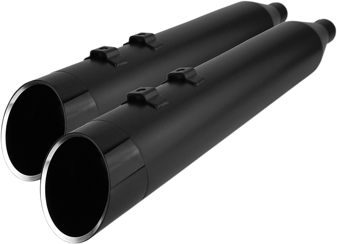 4-1/2" HP-Plus® Slip-On Mufflers - Black With Edge - Touring