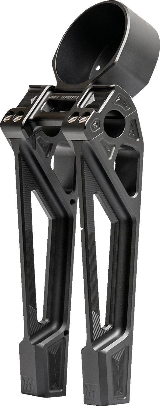 Fastback Risers - Includes Clamp & Gauge Bracket - 10" - Black