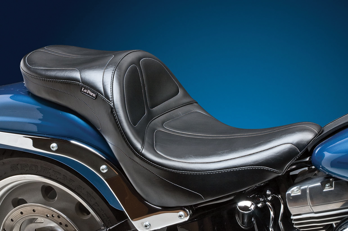 Maverick Daddy Long Legs Seat - Black - Stitched - FL/FX '06-'17