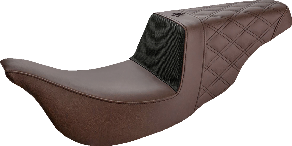 Unknown Industries Seat - Carbon Fiber/ Gripper/Rear Lattice Stitch - Brown - FL '08-'23