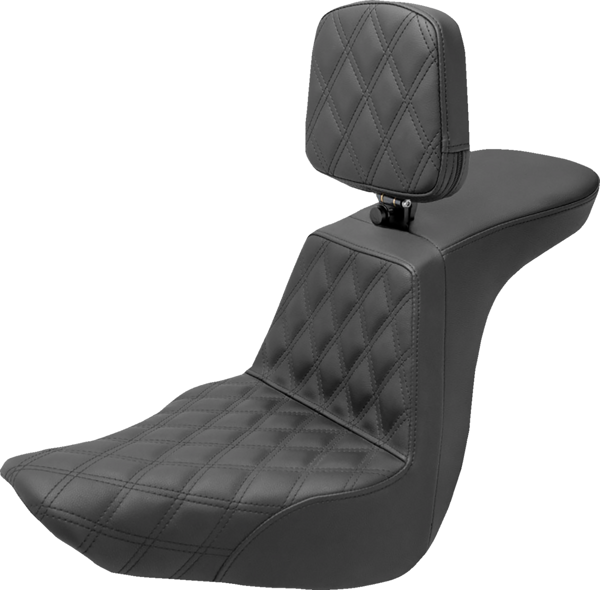 Tour Step-Up Seat - Rider Backrest - Front Lattice Stitch - FLSB/FXLR '18-'24