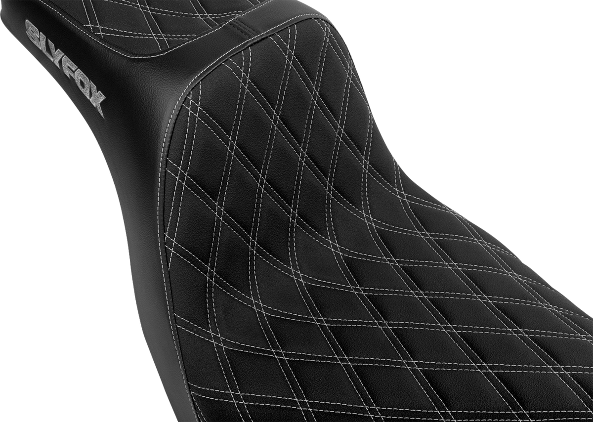 High Noon Seat - Double Diamond - Silver Logo - Silver Stitch - FL/FX '18-'25