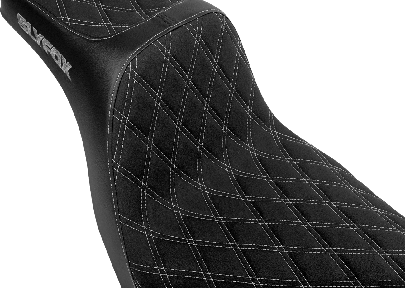 High Noon Seat - Double Diamond - Silver Logo - Silver Stitch - FL/FX '18-'25