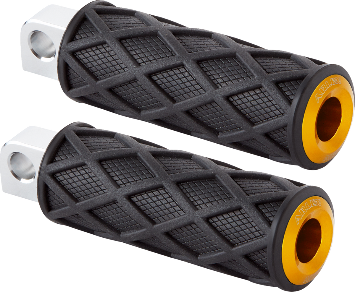 Diamond Foot Pegs - Male Mount - Gold