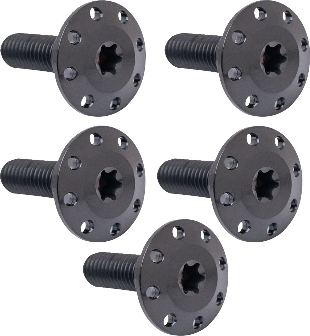 Bolt Kit - Holeshot/Front/Floating/Brake Rotor - Spoke Mount - Black - 5 Pack