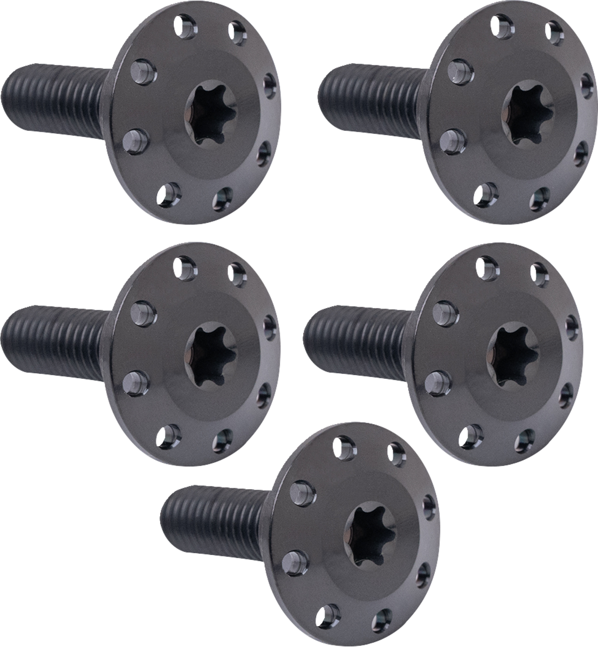 Bolt Kit - Holeshot/Front/Floating/Brake Rotor - Spoke Mount - Black - 5 Pack