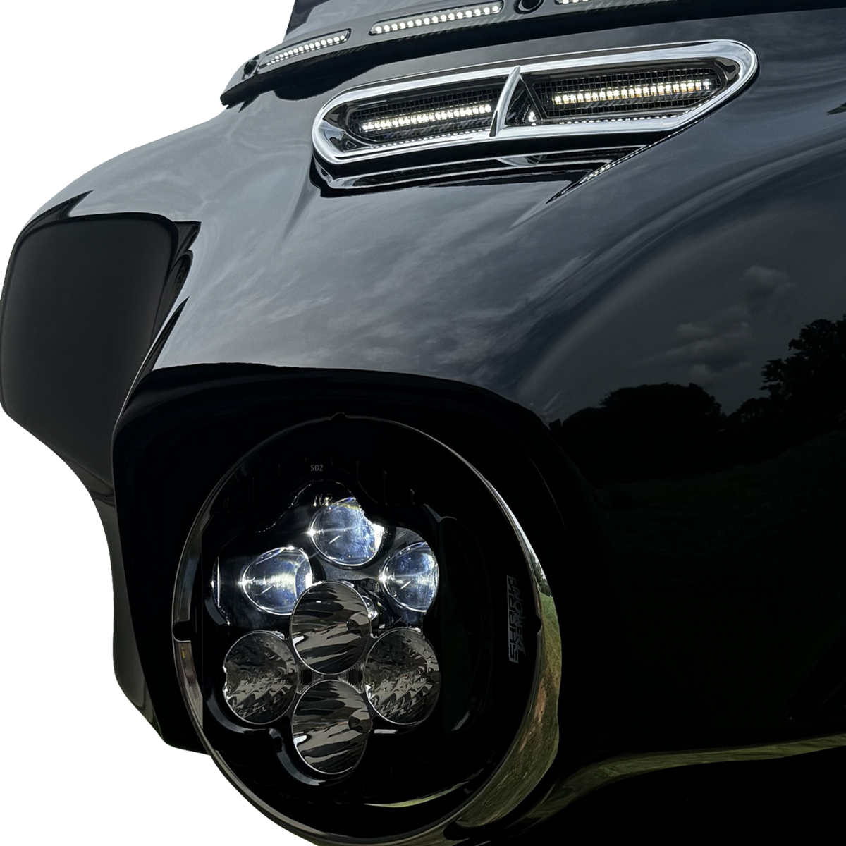 LED Headlight - Shark Demon® - Harley-Davidson®