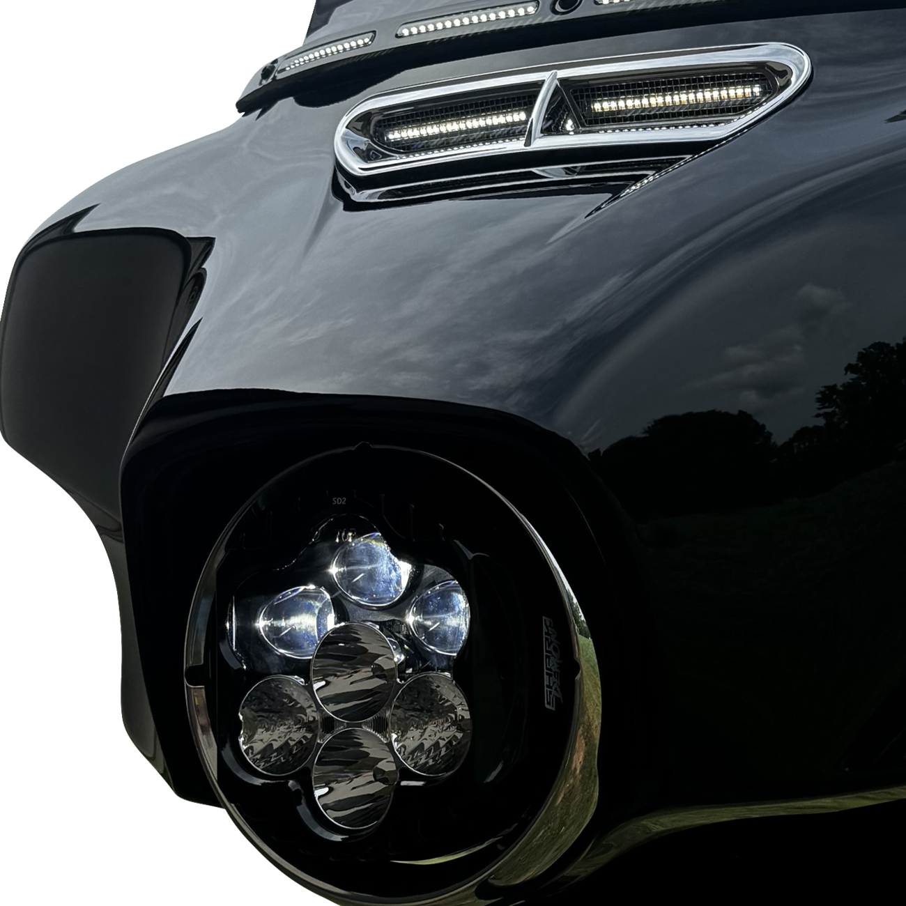 LED Headlight - Shark Demon® - Harley-Davidson®