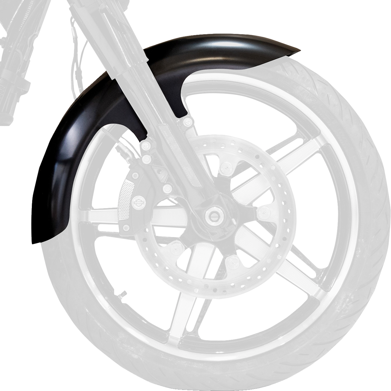 Henry Front Fender - Black - 21" - HD Touring