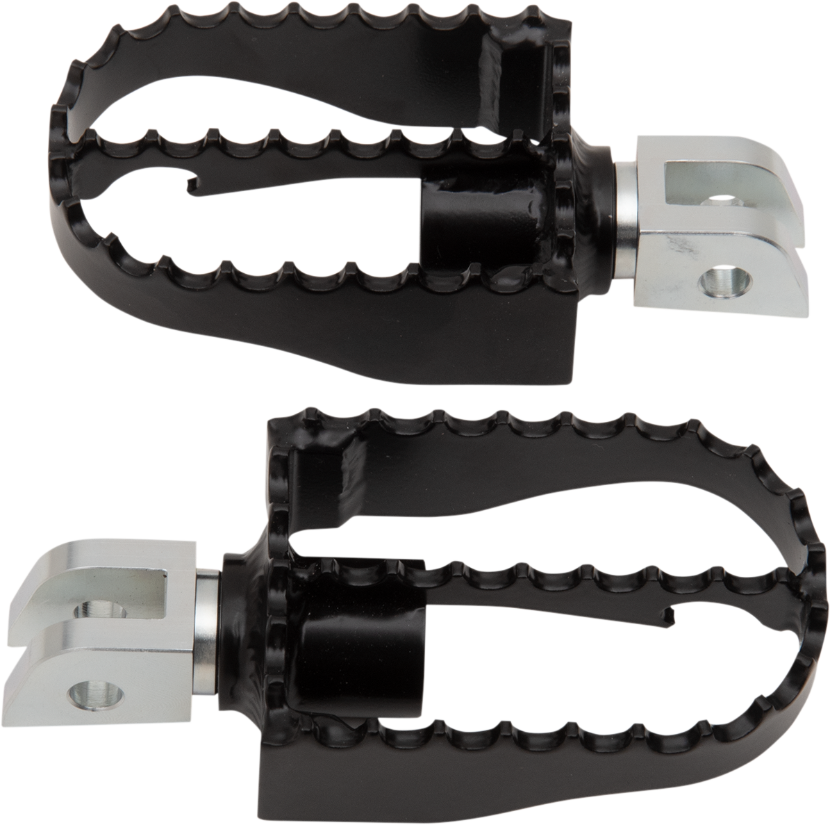 MX Foot Pegs - Driver - Black/Chrome