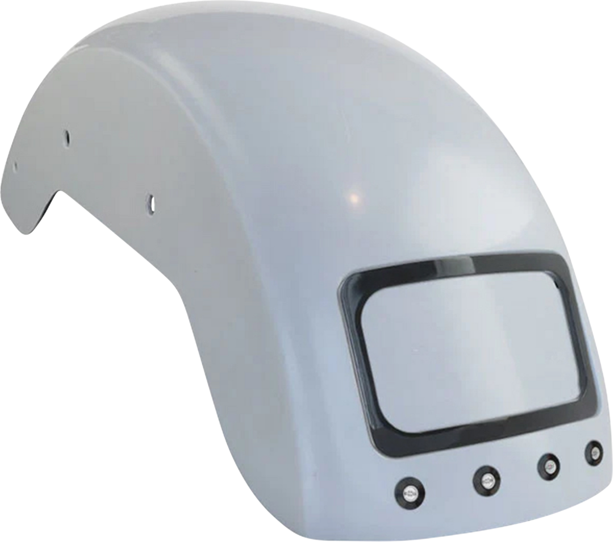 The Fix Rear Fender - Black Frame Plate - Thunder Bolts - HD Softail