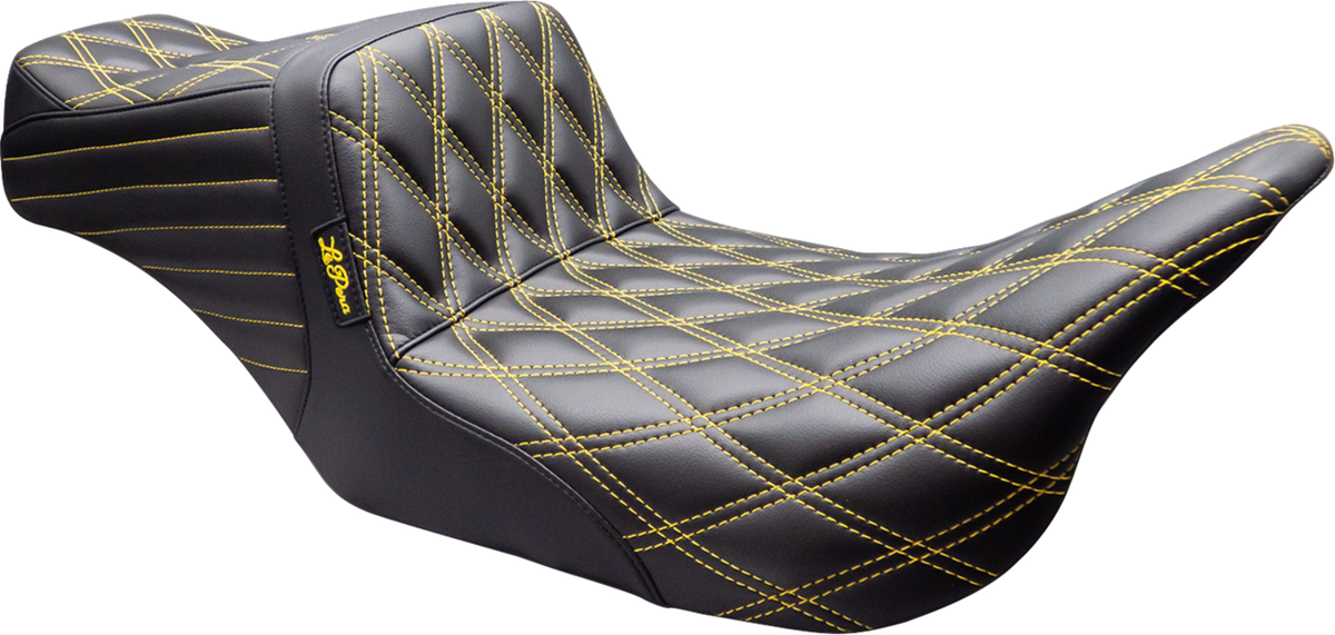 Tailwhip Seat - Double Diamond - Gold Stitch - FLT/FLH '08-'24