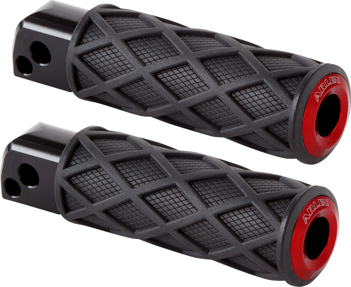Diamond Foot Pegs - Passenger - Red