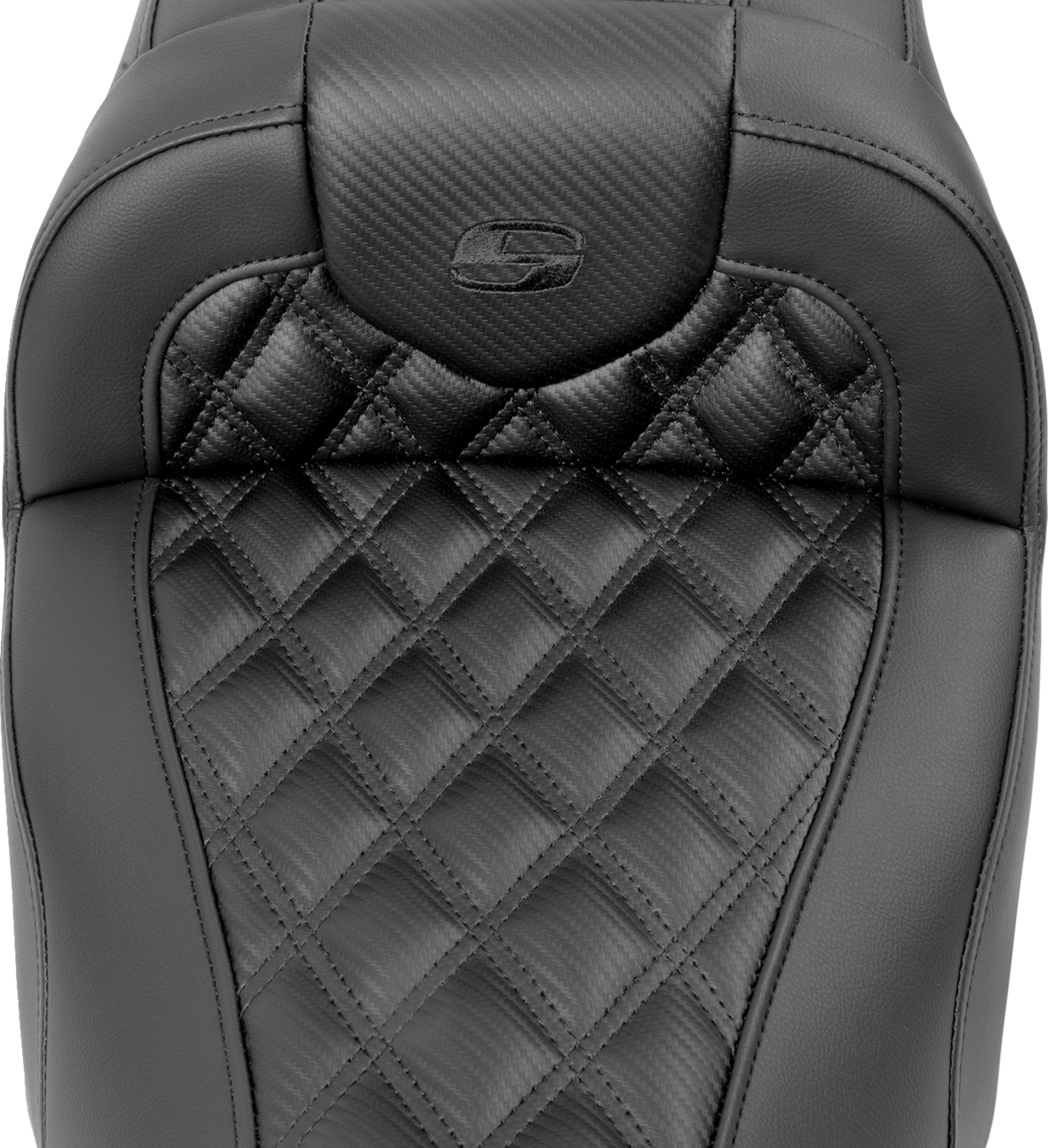 RoadSofa™ Seat - Without Backrest - Carbon Fiber - Lattice Stitch - FLTR/FLHX '23-'24