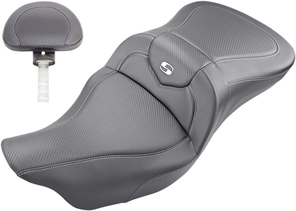 Roadsofa™ Seat - Carbon Fiber - With Backrest - Black - FL '09-'24