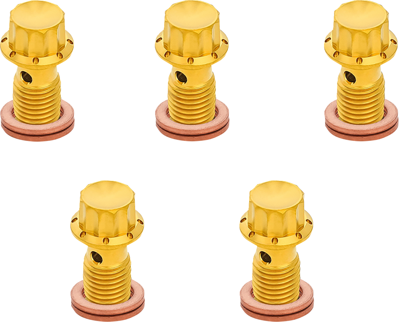 Banjo Bolt 5-Pack - M12x1.25 - Gold