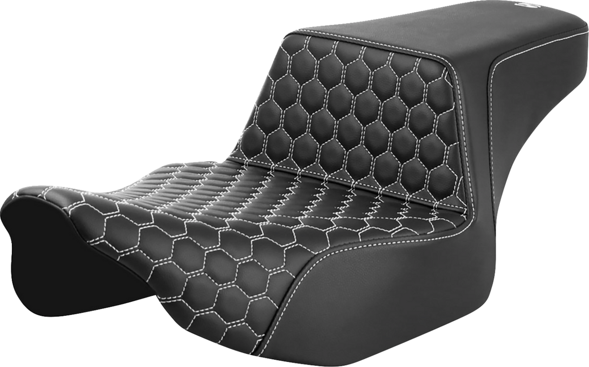 Step-Up Seat - Extended Reach - Front Honeycomb - White Stitch - FL '23-'24