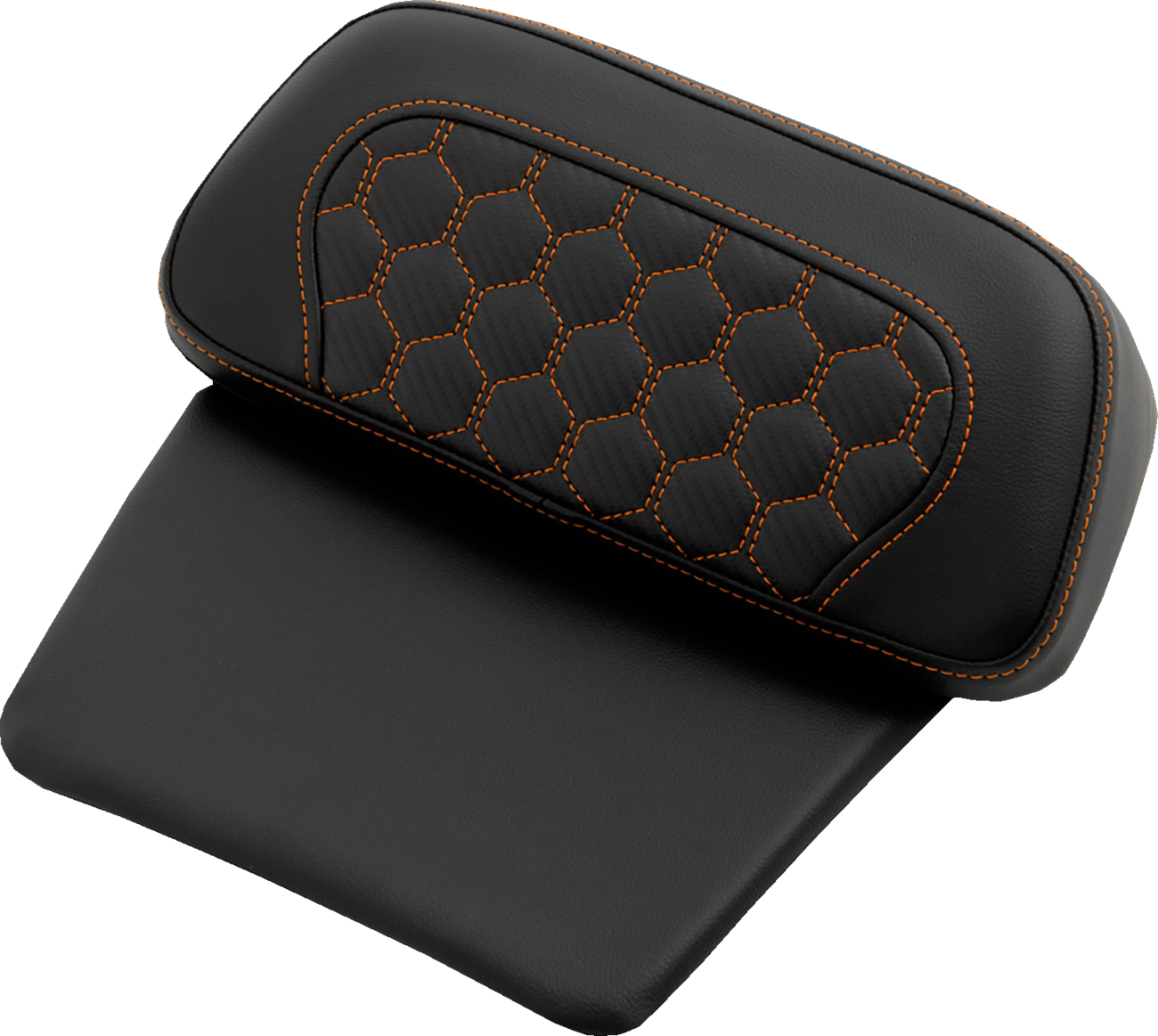Chopped Tour Pak Pad - Honeycomb - Orange Stitching - FLH/FLT '14-'24