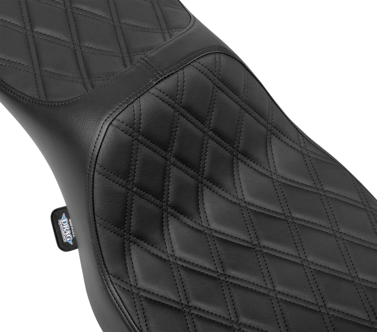 Extended Reach Predator III Seat - Double Diamond - Black Stitching - Vinyl - FLH/FLT '23-'24