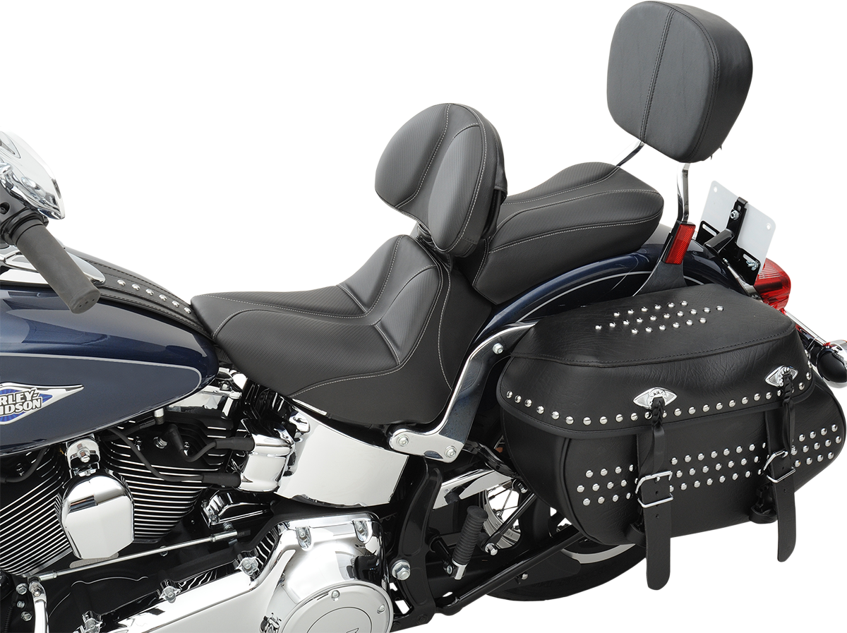 Dominator Solo Seat - W/O Backrest - Black W/ Gray Stitching - FLSTC/N '06-'17