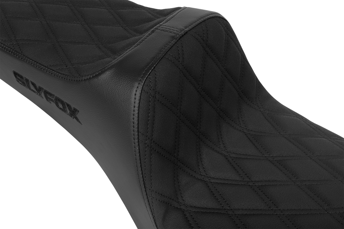 High Noon Seat - Double Diamond - Black Logo - Black Stitch - FXD '96-'03