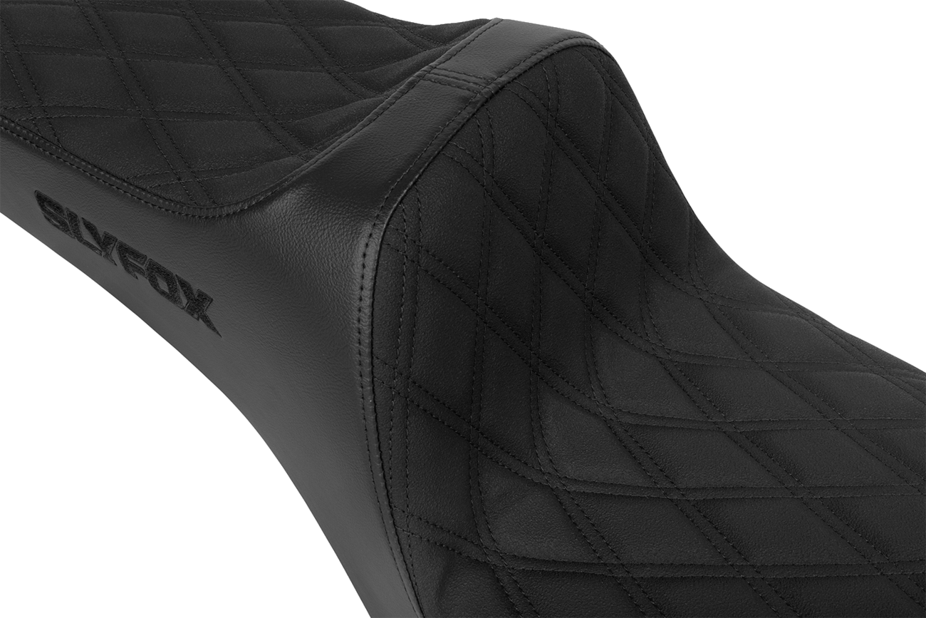 High Noon Seat - Double Diamond - Black Logo - Black Stitch - FXD '96-'03