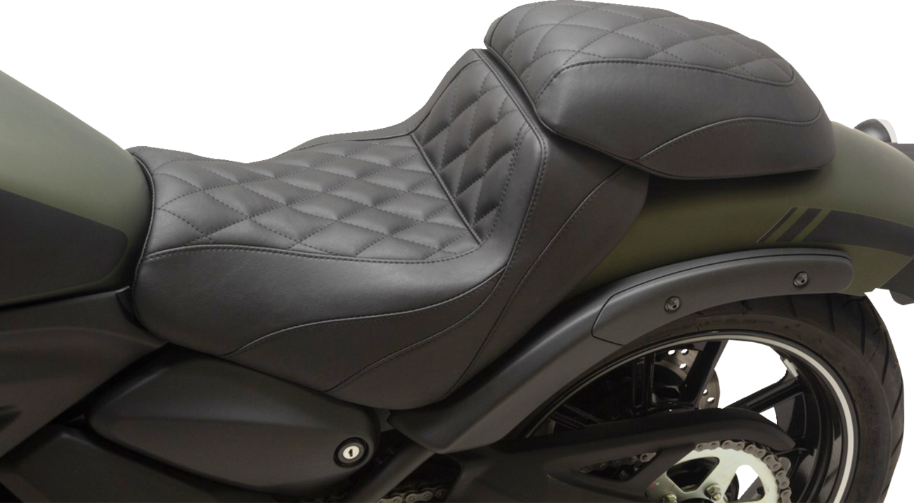 Squareback/Fastback Solo Seat - Black - Diamond Stitch - Vulcan S '15-'23