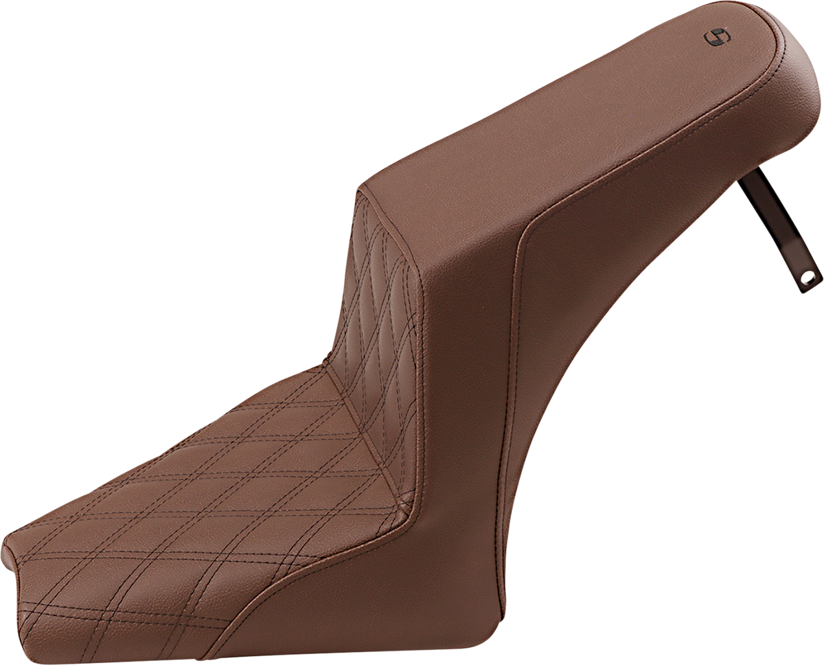 Step-Up Seat - Front Lattice Stitch/Rear Smooth - Brown - Scout Bobber