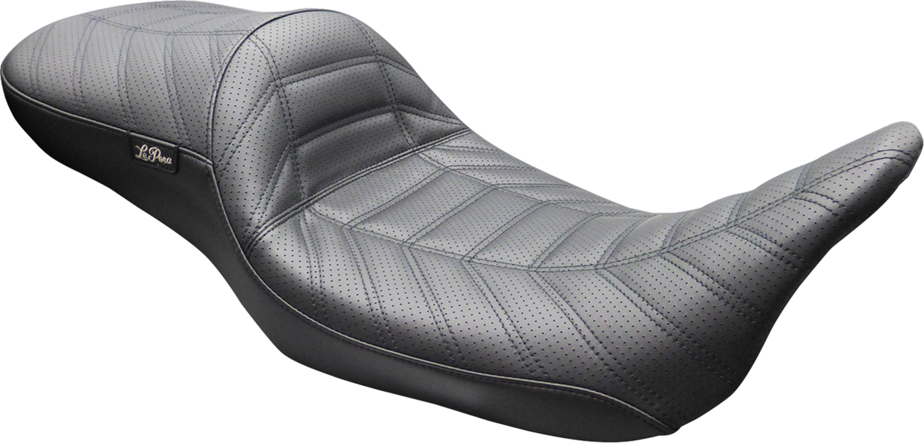 Maverick Daddy Long Legs Seat - Without Backrest - Black Indy Stitch - FLH/FLT '08-'23