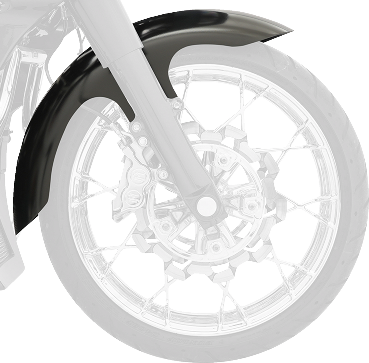 Henry Front Fender - Black - 16"-19" - HD Touring/Trike