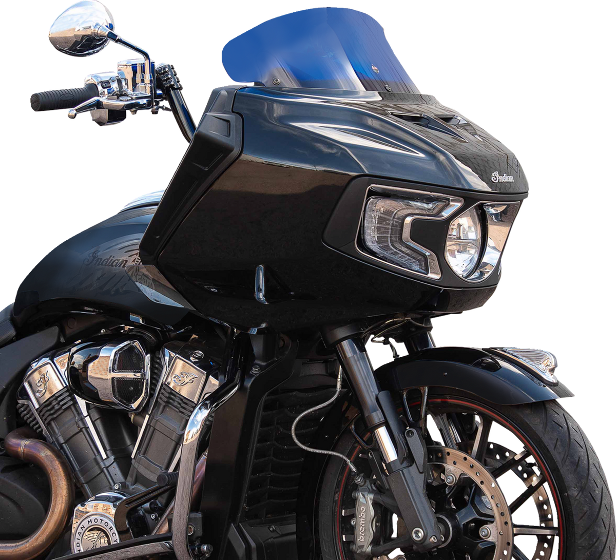 Kolor Flare™ Windshield - 8" - Blue - Indian