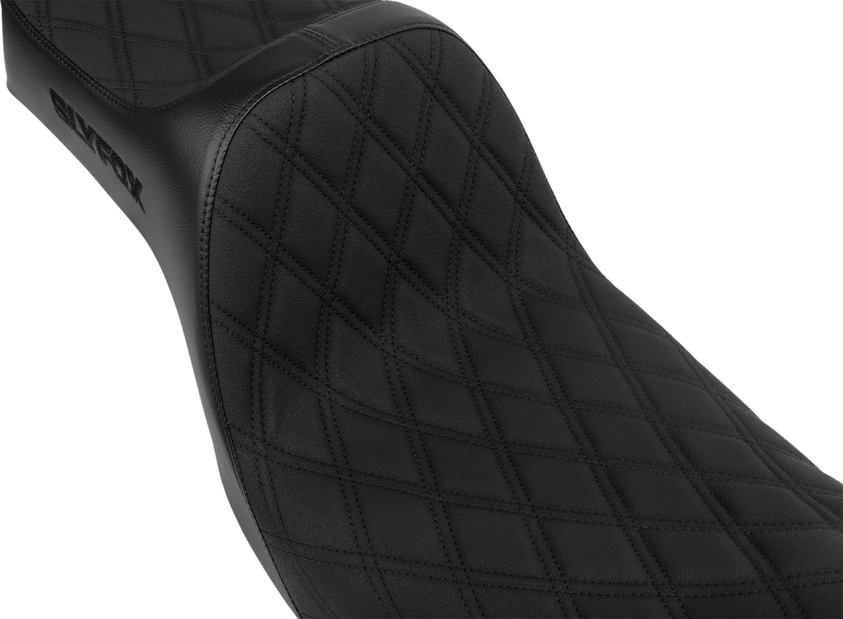 High Noon Seat - Double Diamond - Black Logo - Black Stitch - FXD/FLD '06-'17