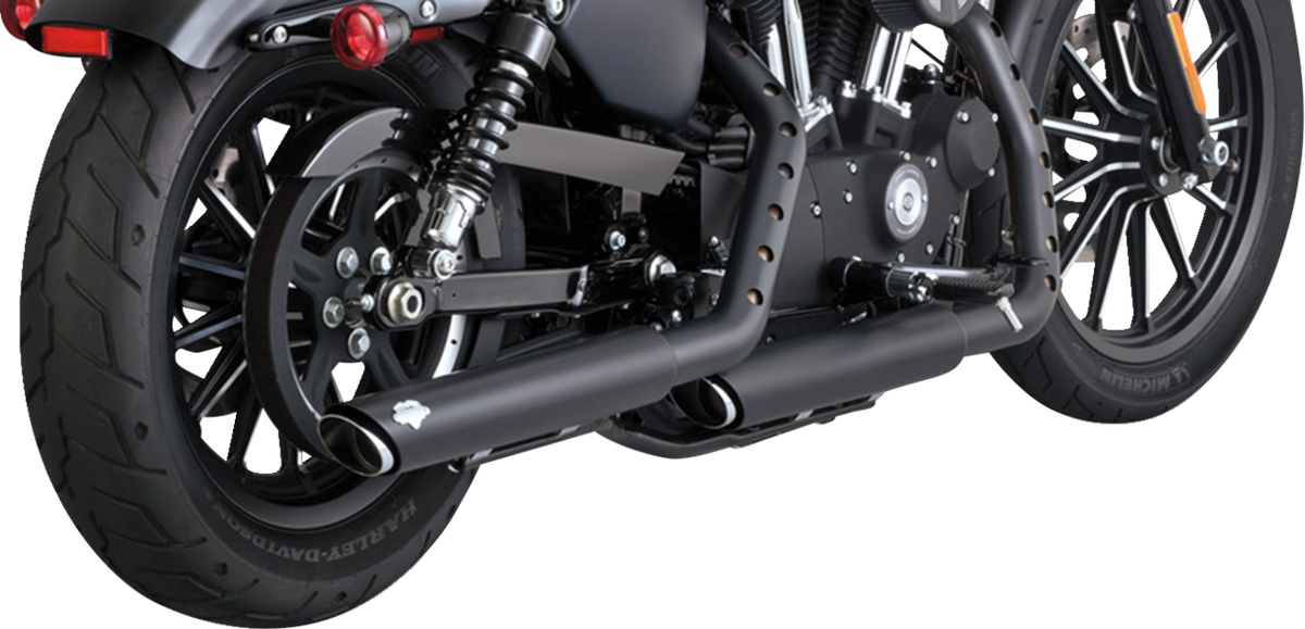 3" Twin Slash Slip-On Mufflers - Black