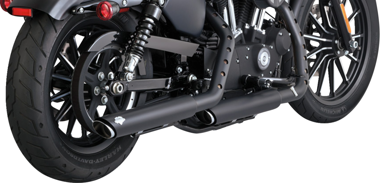 3" Twin Slash Slip-On Mufflers - Black