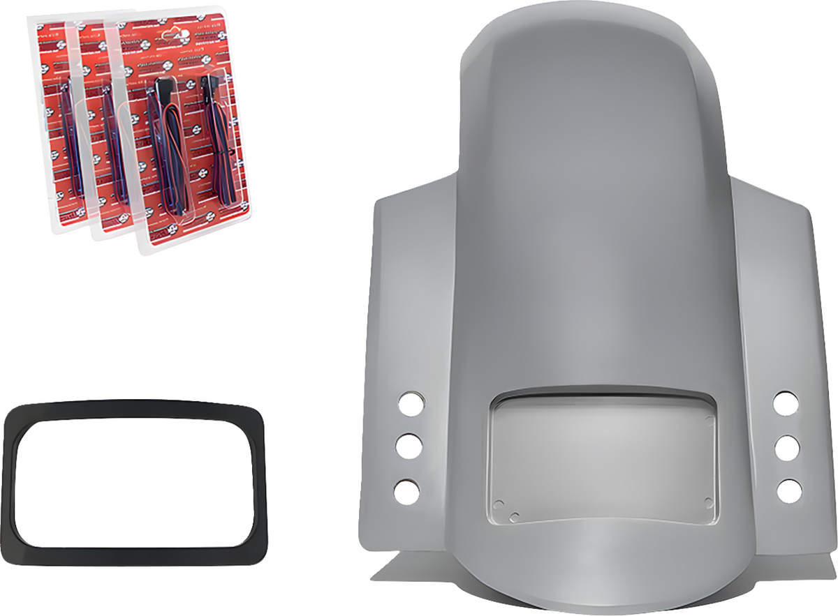 Short Rear Fender - Sport - With Black Plate Frame - 3 Sets Of Thunder Bolts