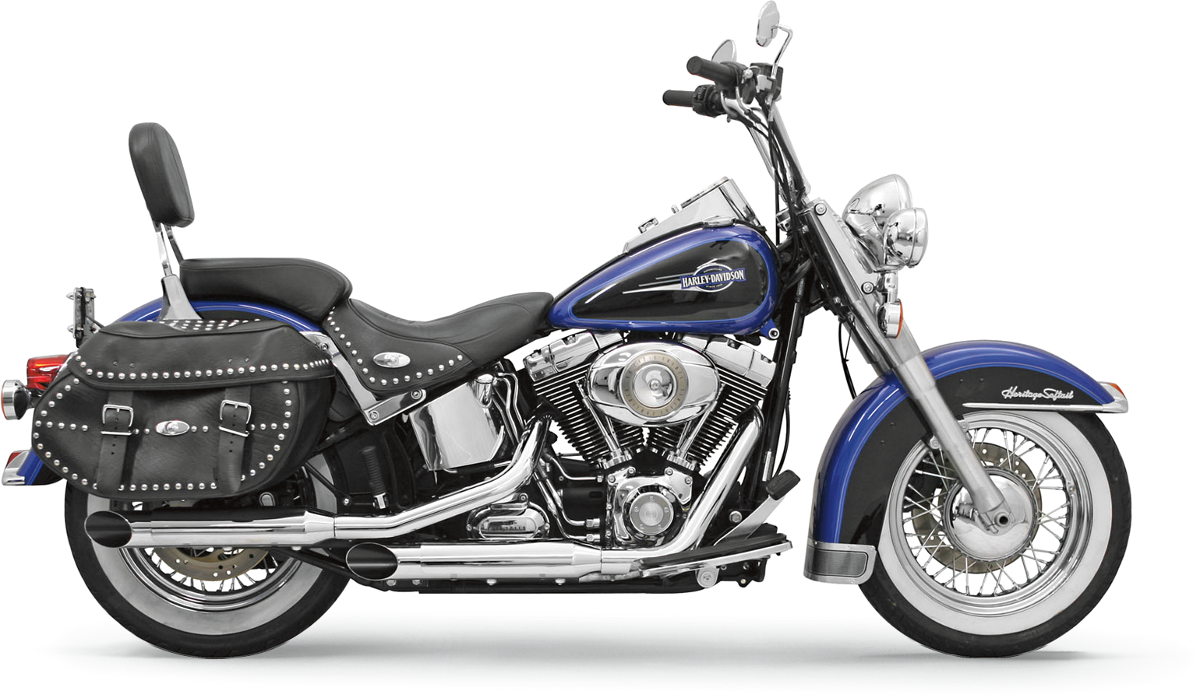 3" Firepower Series Slip-On Mufflers - Chrome - Slash-Cut - Softail '07-'17