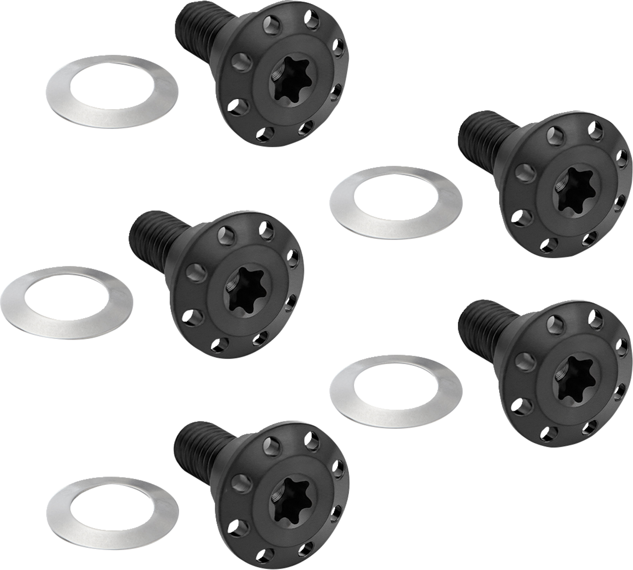 Bolt Kit - Holeshot/Front/Floating/Brake Rotor - Spoke Mount - Black - 5 Pack