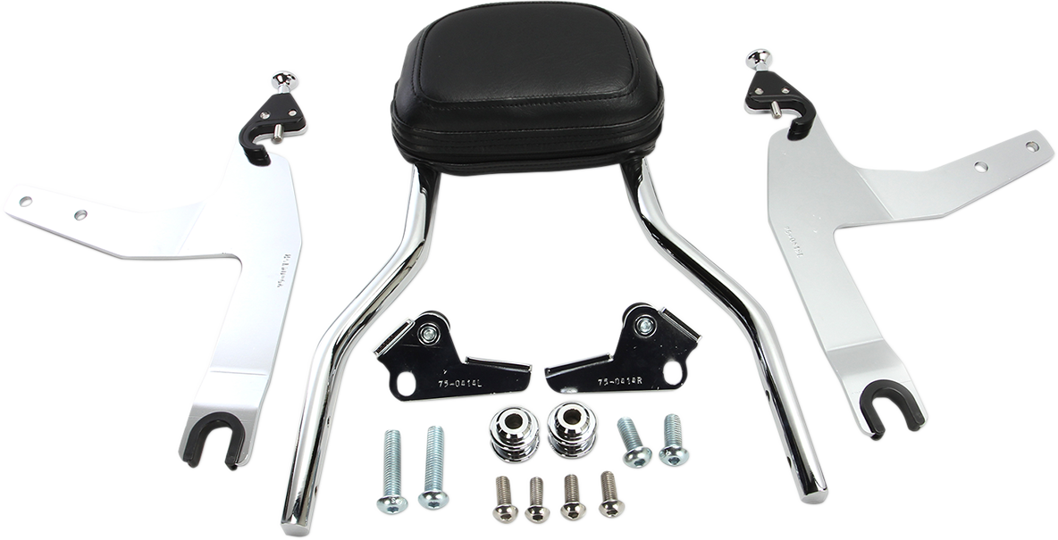 Backrest Kit - 14" - Chrome - Softail