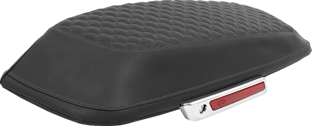 Saddlebag Lid Covers - Dragon Scale - Gray Stitch - FLH/FLT '14-'25