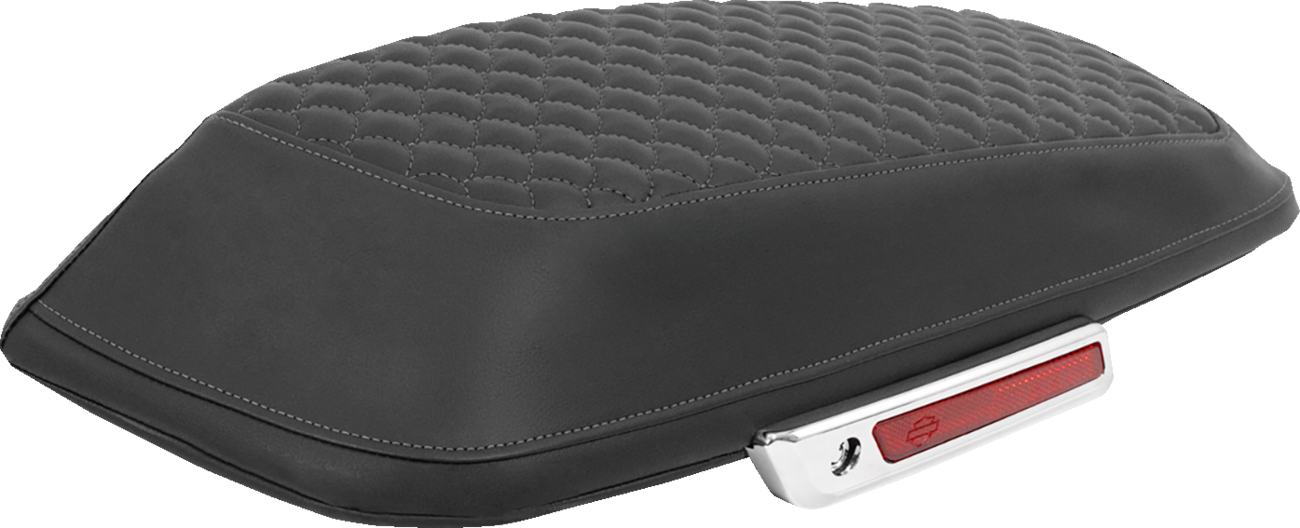 Saddlebag Lid Covers - Dragon Scale - Gray Stitch - FLH/FLT '14-'25