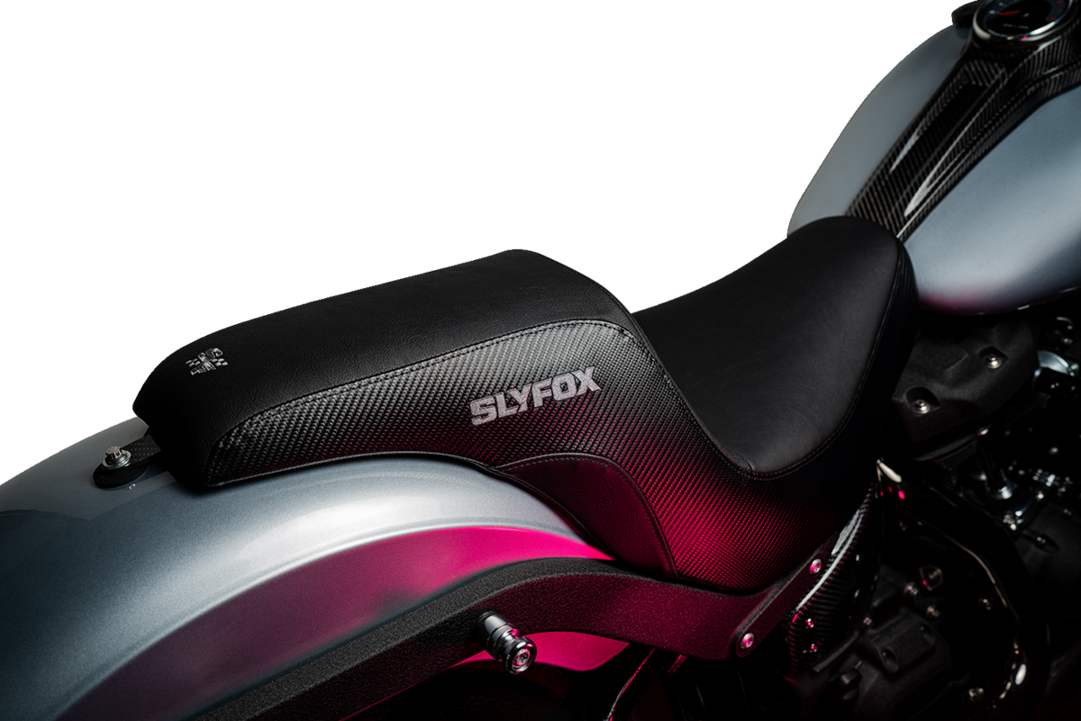 Lowrider Drifter Seat - Gray Logo - Smooth Vinyl - Carbon Fiber - FXLR/FLSB '18-'24