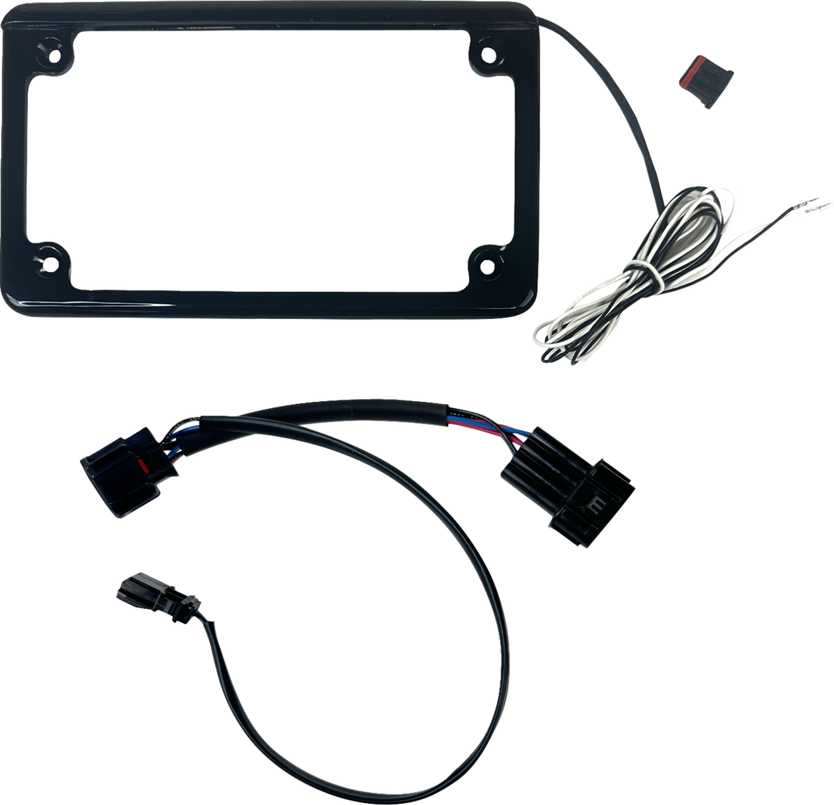 Lighted License Plate Frame - Gloss Black - Talon