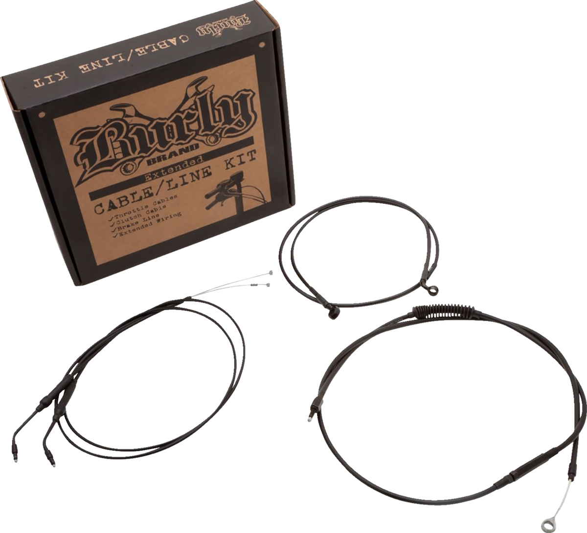 Jail Bar Cable Kit - 10" Handlebars - Black Vinyl - '07-'13 XL