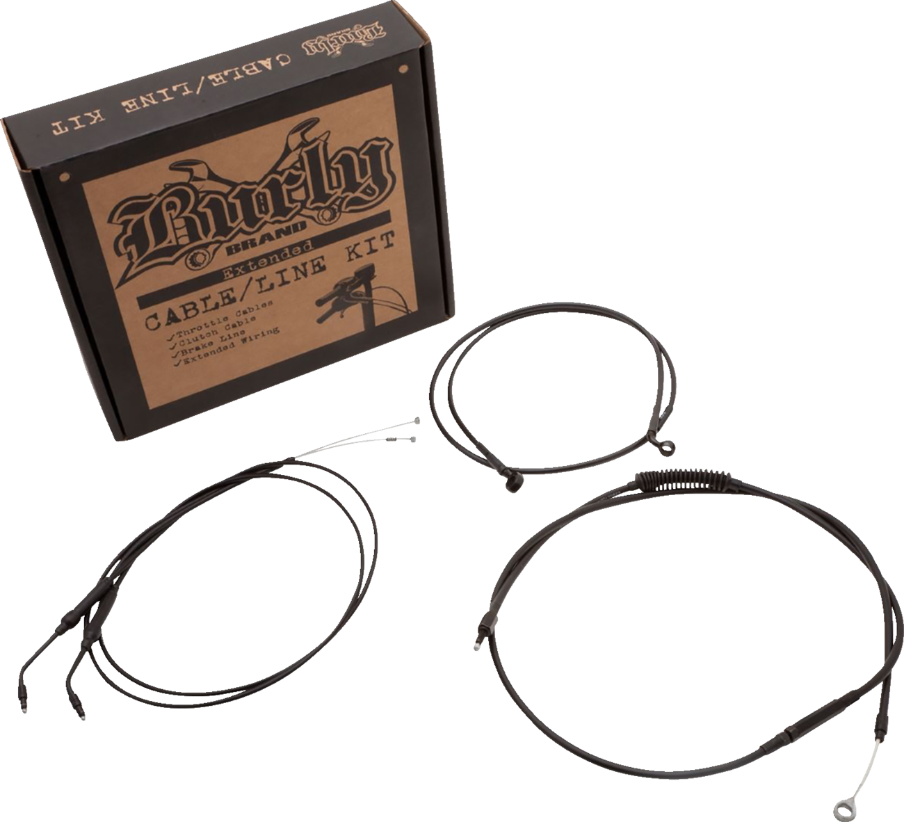 Jail Bar Cable Kit - 10" Handlebars - Black Vinyl - '07-'13 XL