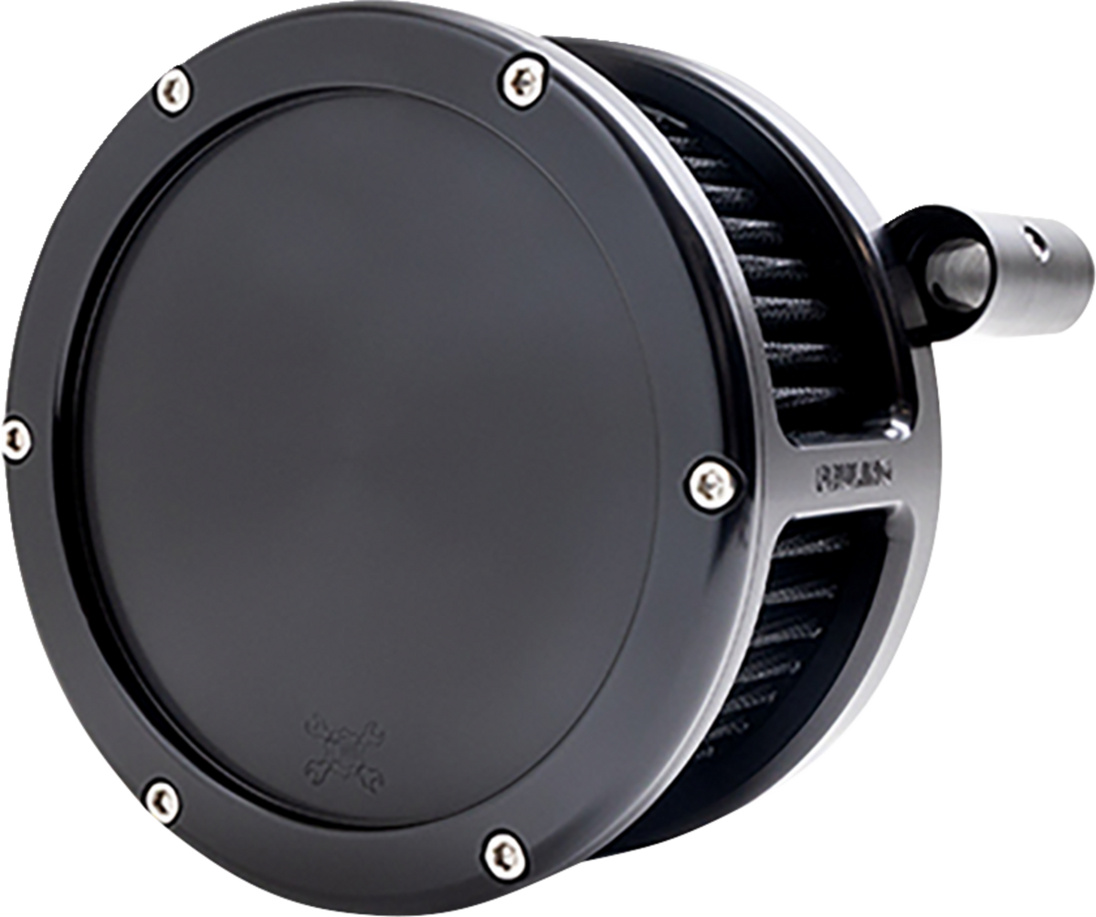 BA Air Cleaner Kit - Black With Black Filter - '08-'17 Dyna/Softail/Touring
