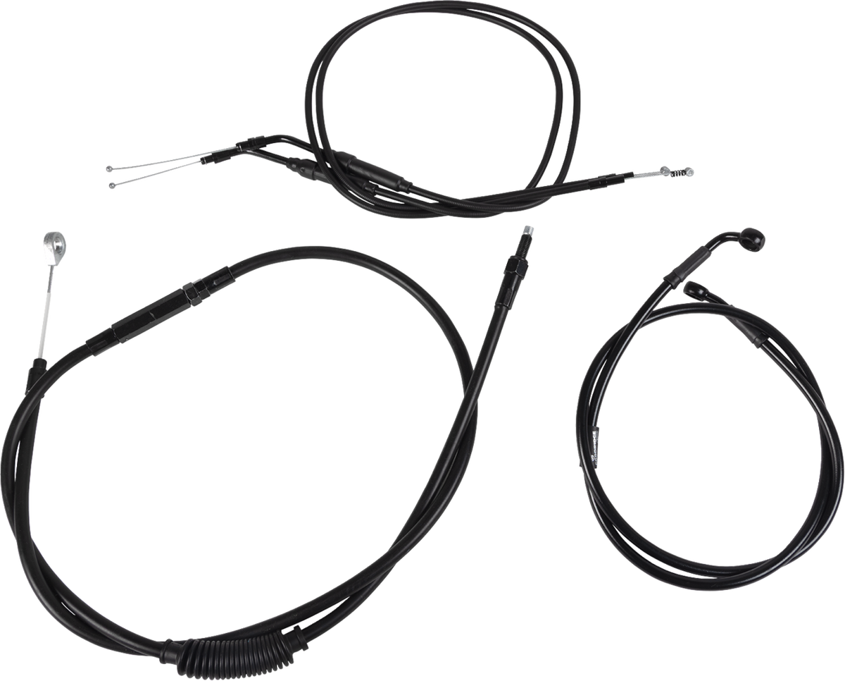 Jail Bar Cable Kit - 10" Handlebars - Black Vinyl - '07-'13 XL