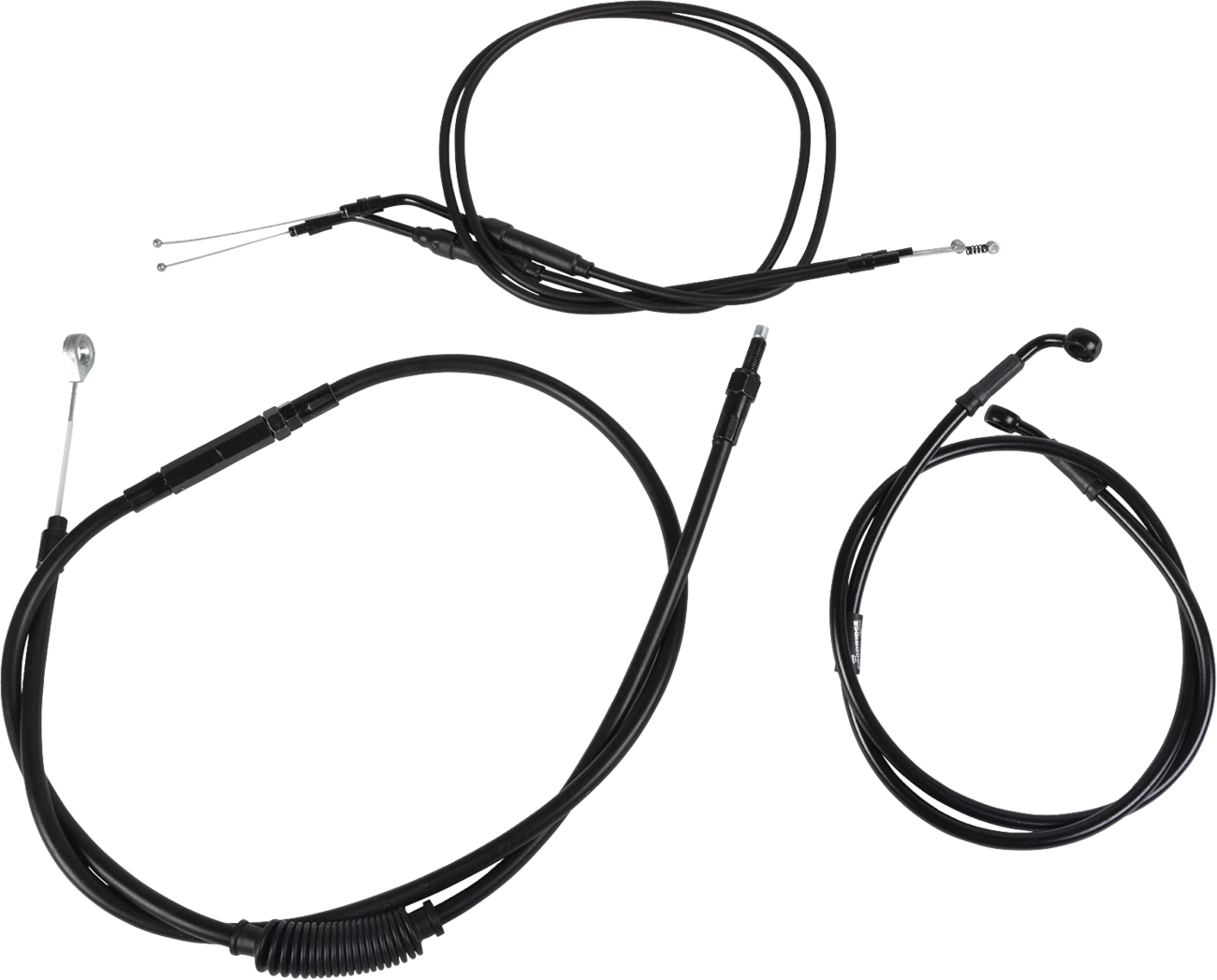 Jail Bar Cable Kit - 10" Handlebars - Black Vinyl - '07-'13 XL