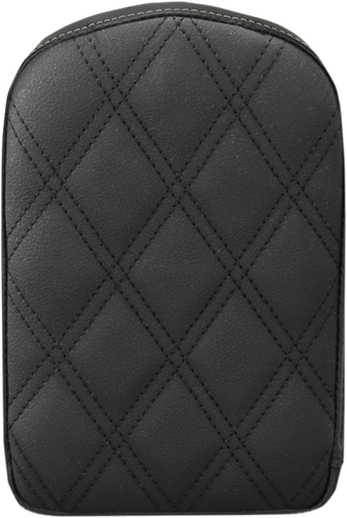 Sissy Bar Pad - Lattice Stitched - Black - Universal