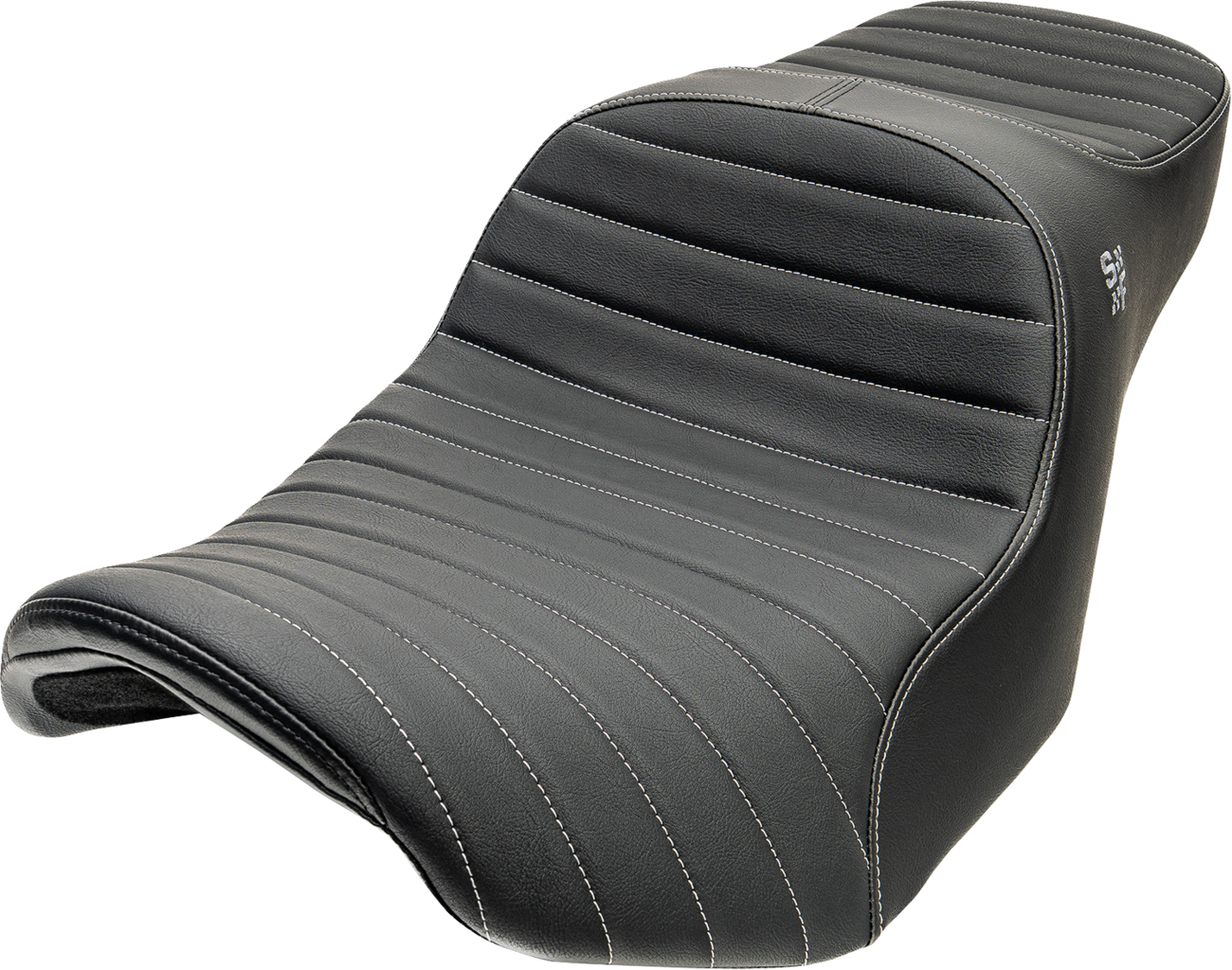 Chariot Seat - Silver Classic Stitch - Silver Logo - FLH/FLT '09-'23.5