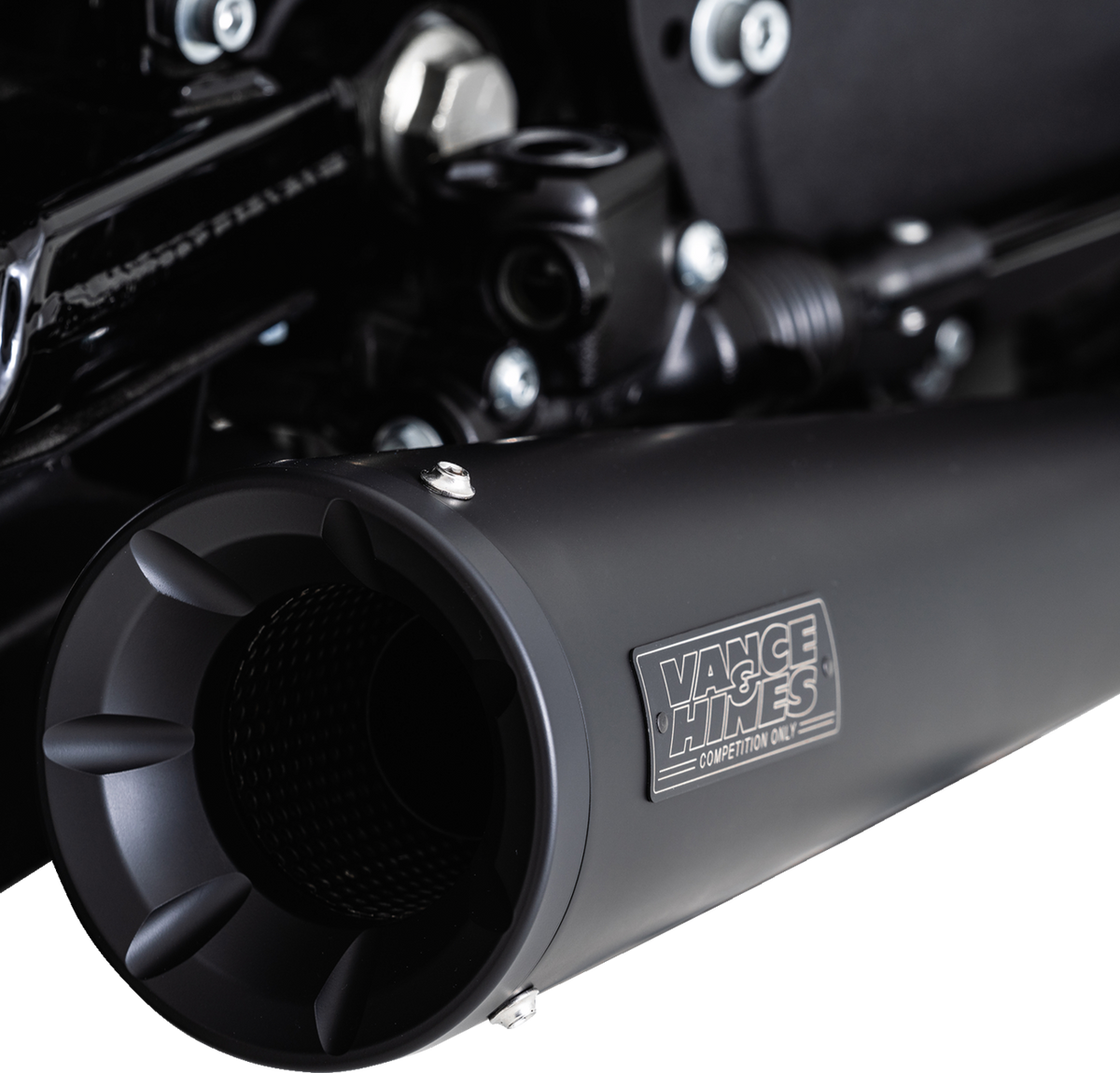 Upsweep 2-Into-1 Exhaust System - Stainless Steel - Black